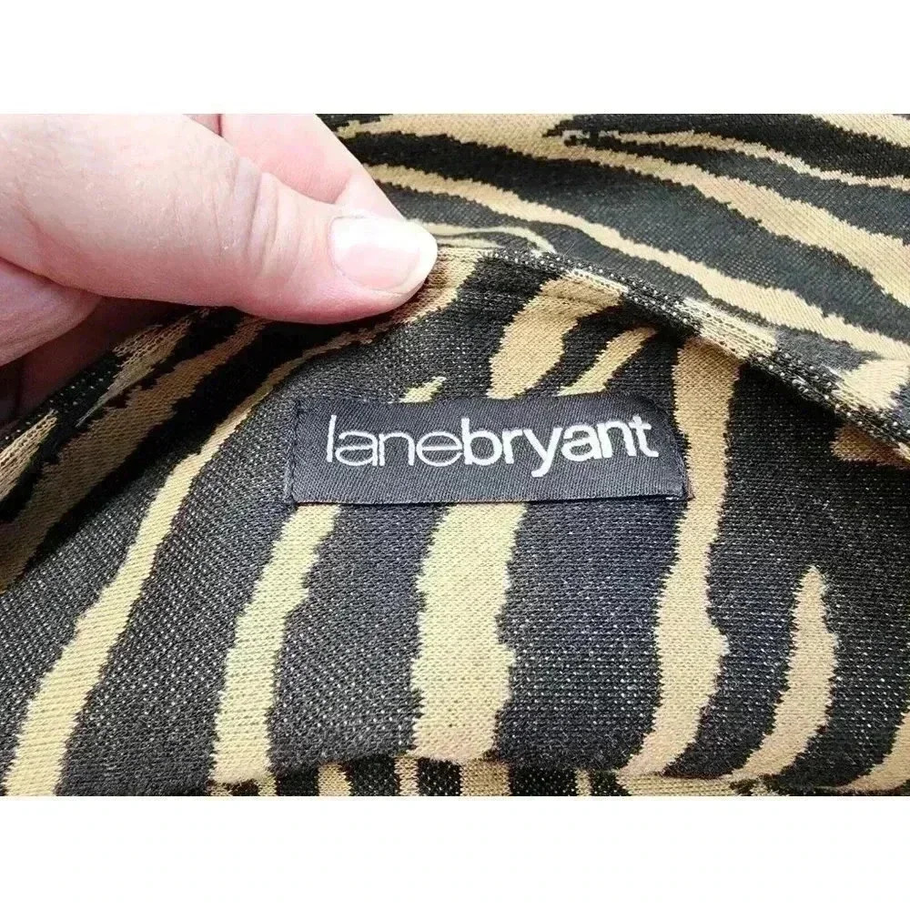 Lane Bryant Zebra Stripe Side Zip Skirt Plus Size 26 - Picture 3 of 6